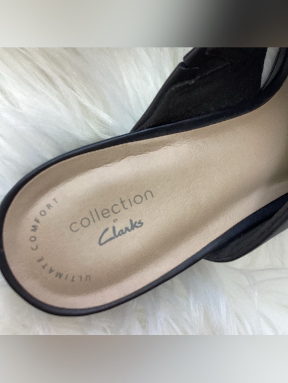 Clarks Elisa Lily Women's Heeled Sandal Black Slides Mules Size 10 - Picture 6 of 9